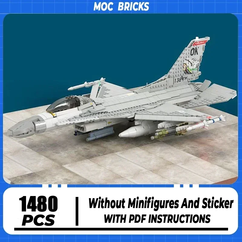 

Moc Building Bricks Military AF-16 Block 30 Fighting Falcon Model Technology Modular Blocks DIY Set Assembly Christmas Gift