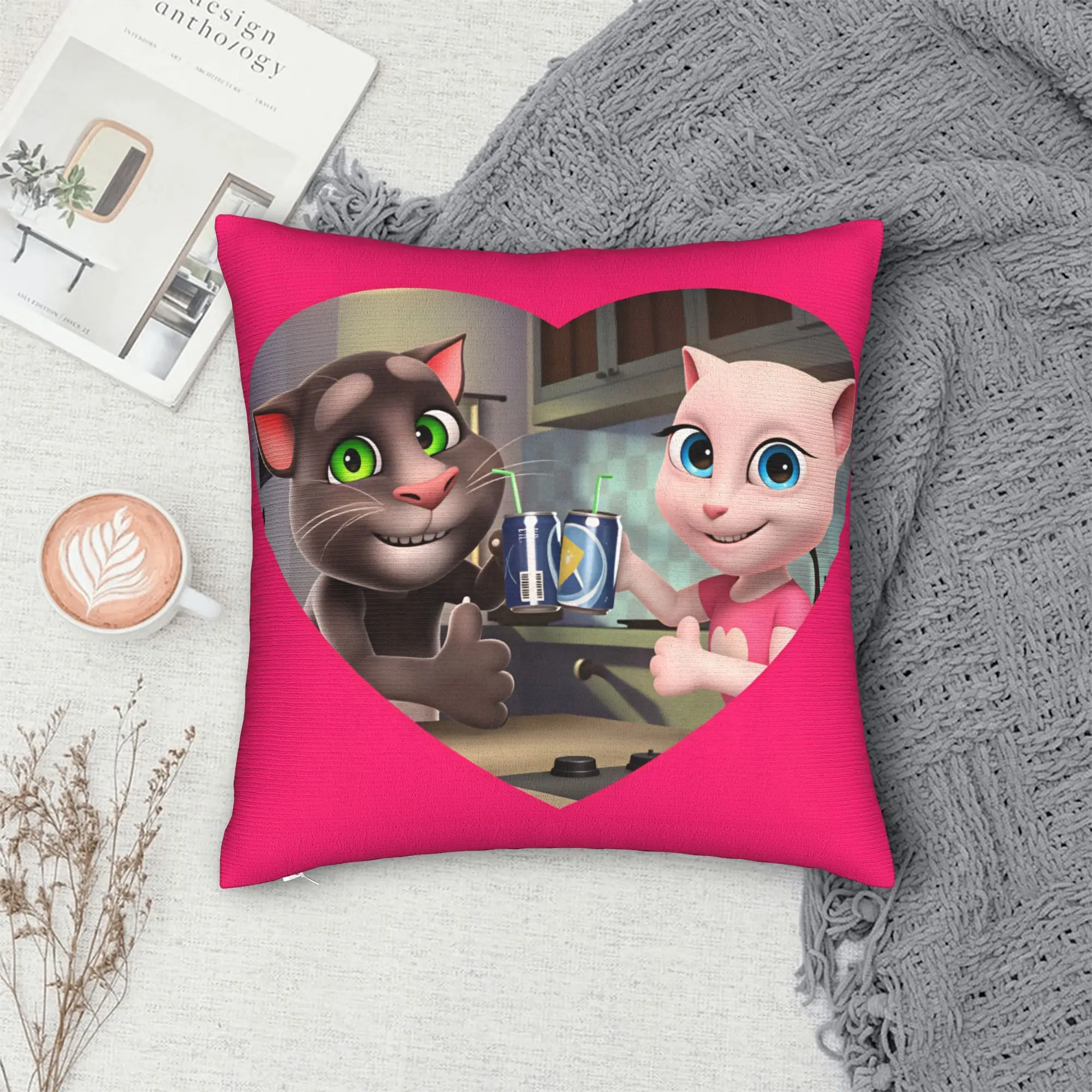 Game T-Talking T-Tom And F-Friends Pillowcases  Morden Pillow Case For Sofa Home Decoration Graphic Pillow Cover