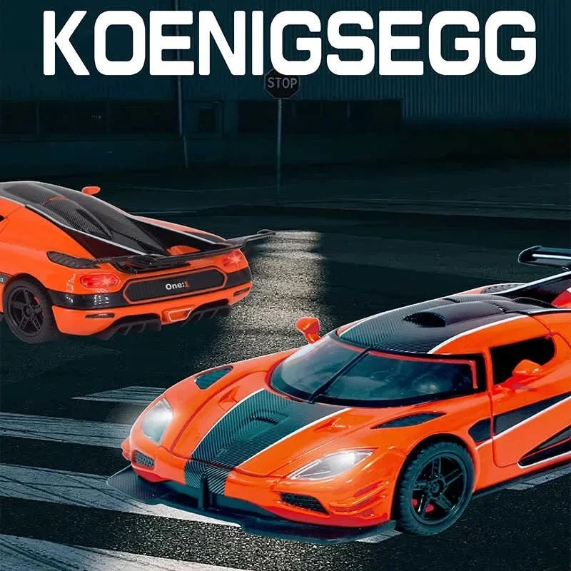 سبيكة Koenigsegg One 1 Supercar Model collecast ، Voiture minimature Diecast ، لعبة مركبة معدنية ، هدية لصبي ، مقياس