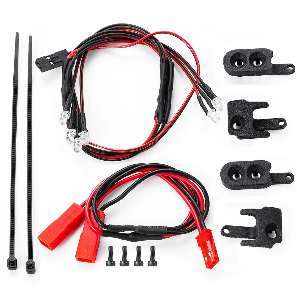 MIBIDAO Resin LED Light Kit Headlight Taillight for 1/18 Redcat Ascent RC Crawler Upgrade Parts