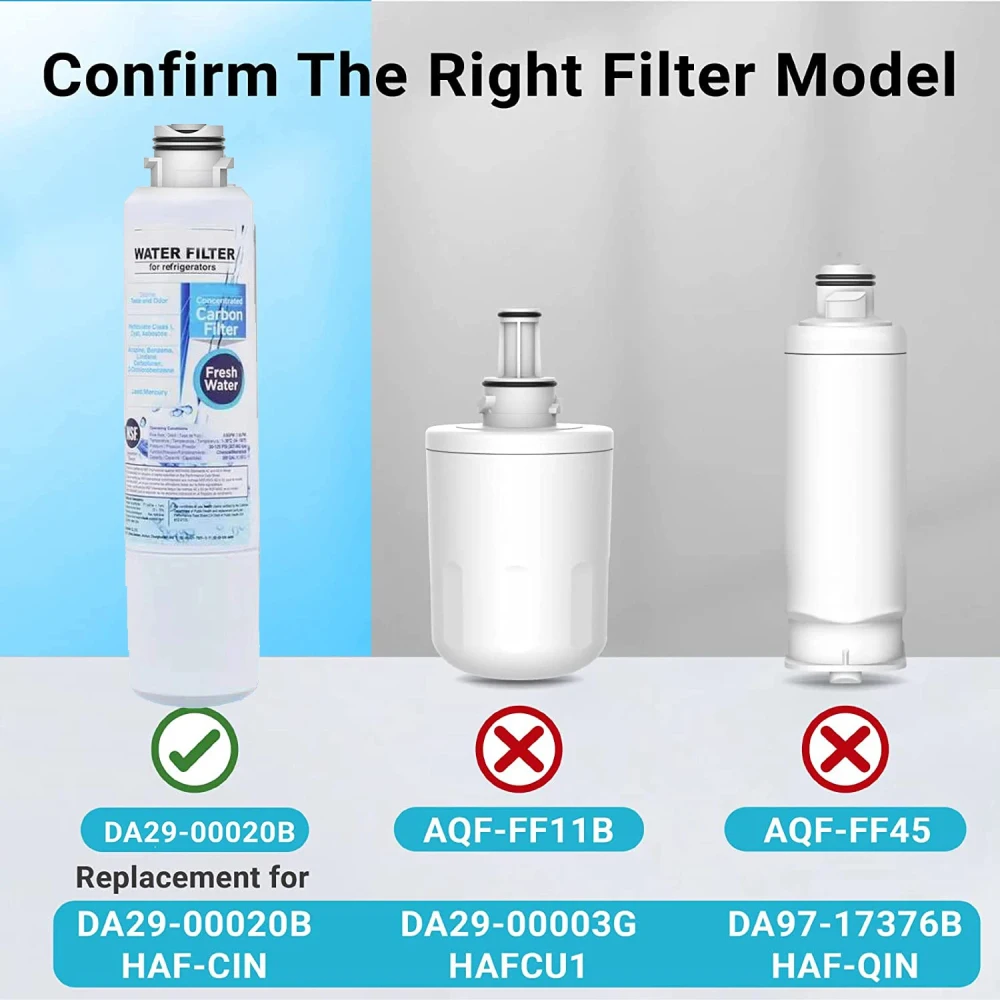 Replacement for Samsung DA29-00020B RF28HMEDBSR RF263BEAESR RF4287HARS RF28K9380SR RF28HFEDTSR R-9101 Refrigerator Water Filter