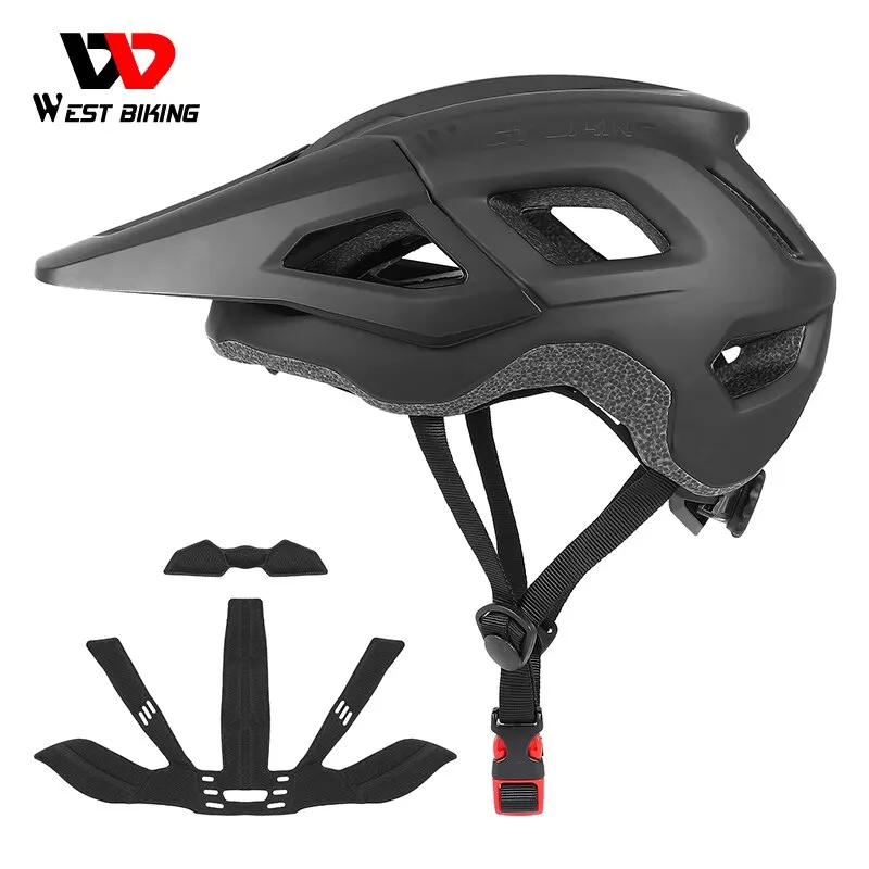 WEST BIKING Bicycle Helmet Ultralight Breathable Bike Hat Adjustable Men Women Safety Protective Cap MTB Road Cycling Equipment