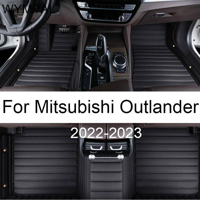 

Гибридные автомобильные коврики для Mitsubishi Outlander PHEV GN 2022 ~ 2023 5-местные кожаные коврики Автомобильные коврики Tapis De Sol Автомобильные аксессуары