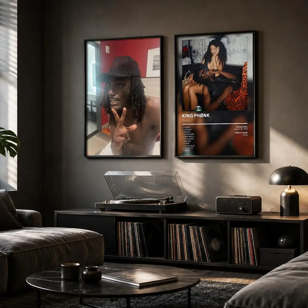 T-Tezzus Album Music Painting Calligraphy Canvas Poster Hallway Bedroom Living Room Home Bar Decoration Interior Wall