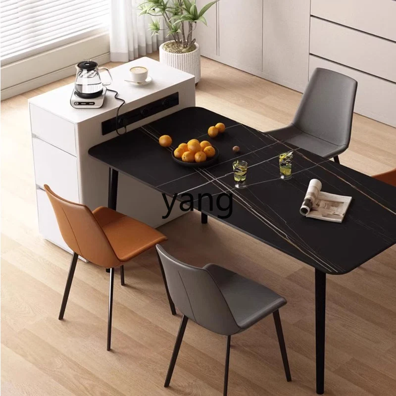 LMM， small island table single cabinet small size narrow island table integrated kitchen movable
