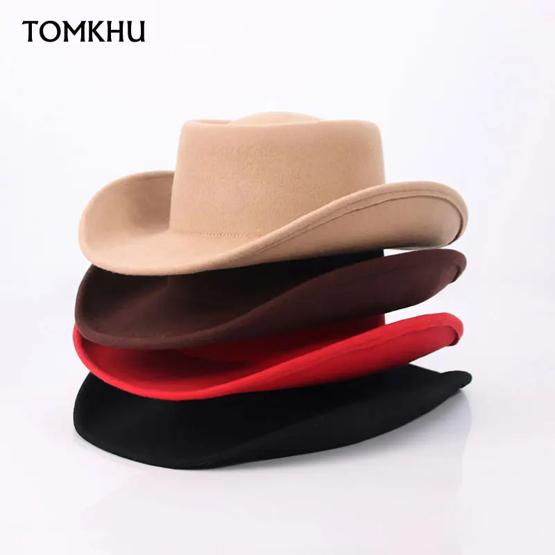 New Korean Fashion Fall Winter Wool Ring Fedora Hat For Women Lady Elegant Rolled Casual Vintage Top Hats Caps Men Chapeu Fedora