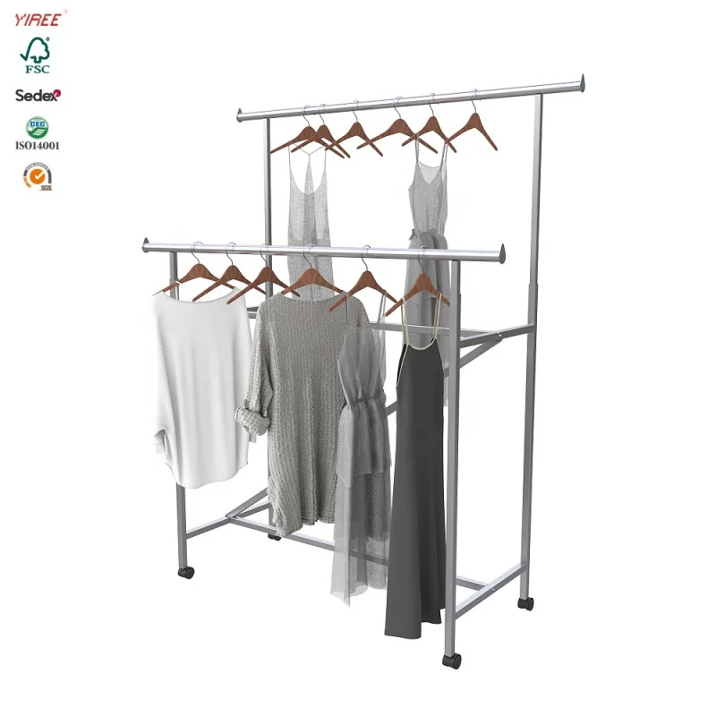 Custom. shop fittings metal rack steel adjustable height h fancy retail store clothing display for up