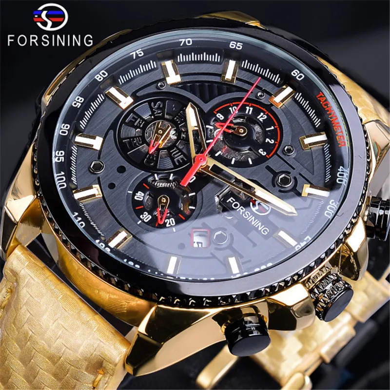 Free Shipping OUTLETSHot Sale of New Products forsining Waterproof Multifunctional Mechanical Watch Men's Fashion Automatic Mech