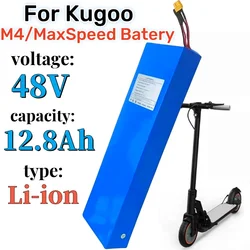 100% 전기 스쿠터용 리튬 이온 배터리 팩, 48V, 12800mAh, 13S4P, Kugoo M4, M4Pro, MaxSpeed, 신제품