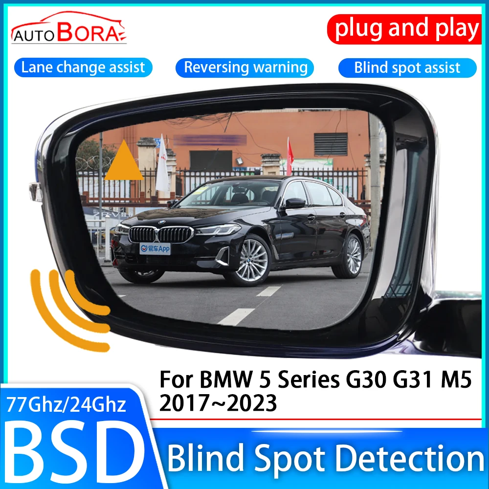 ZhuCamX Car Blind Spot Detection System BSD BSA BSM Sensor Drive Rear Mirror Monitoring for BMW 5 Series G30 G31 M5 2017~2023