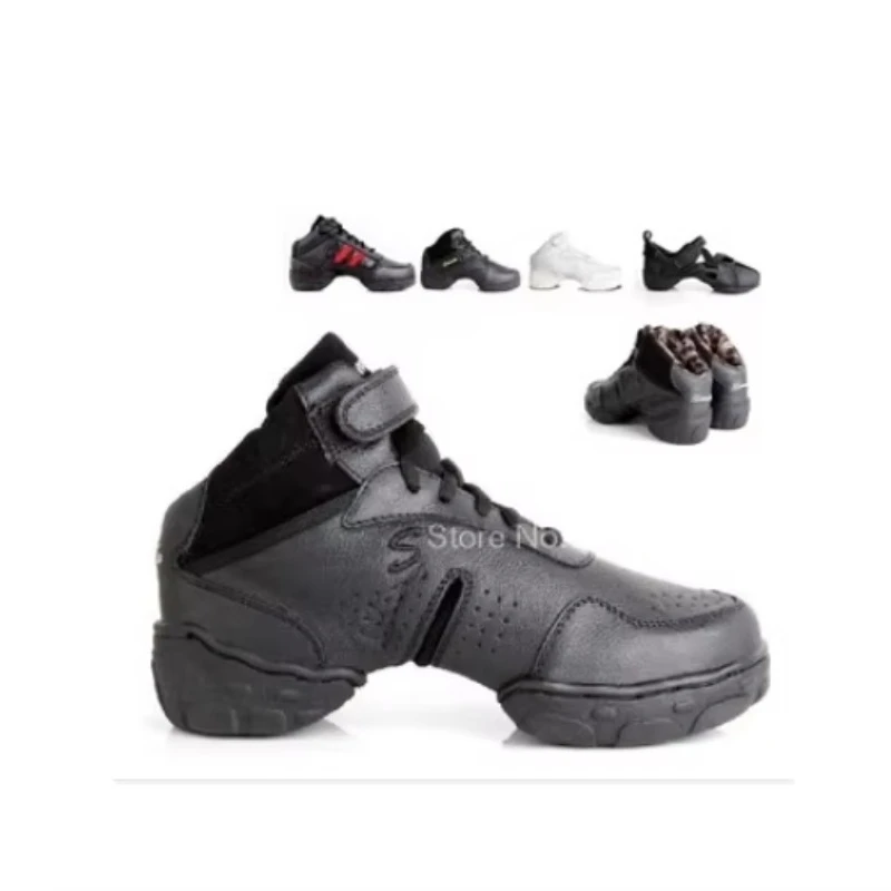 Zapatos de baile de salón para mujer y hombre, zapatillas de baile transpirables de cuero genuino de alta calidad
