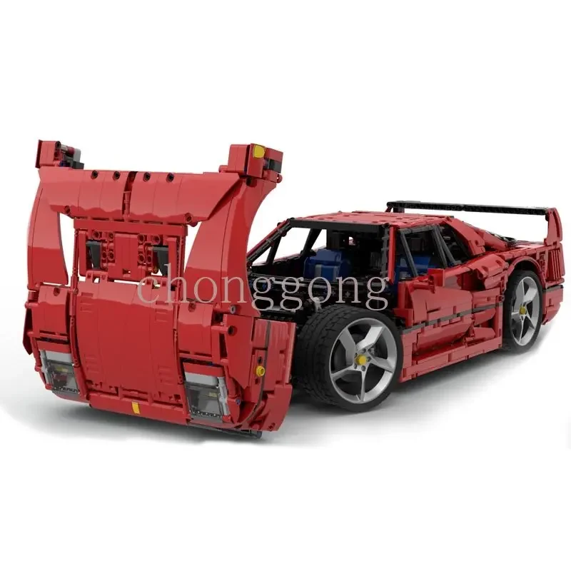New 1:8 scale 40th Anniversary Edition F40 MOC-140404 Supercar Racing Car Building Block Bricks Educational Toy Birthdays Gifts