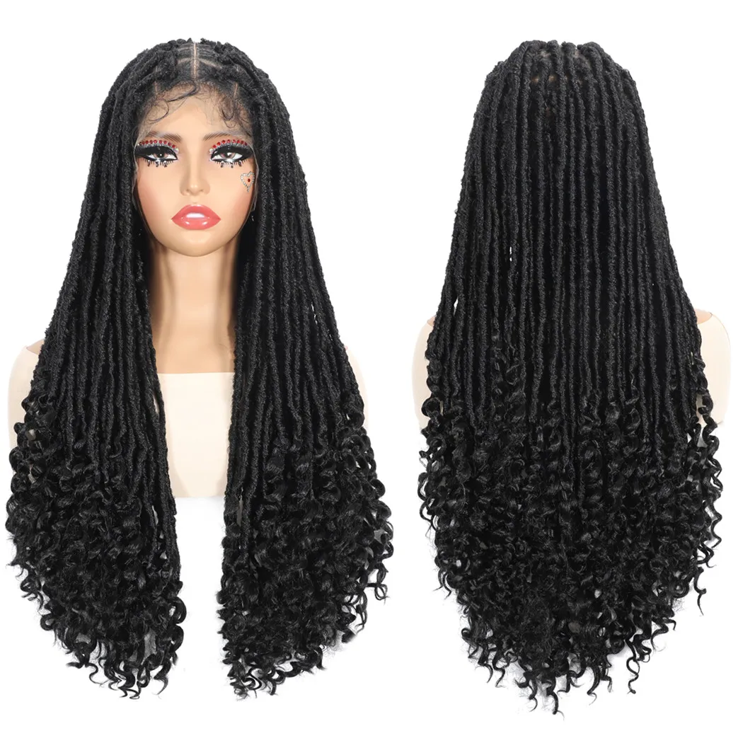 Full Lace Synthetic Wig for Women Long Dreadlock Wig with Baby Hair Color T4/27 Knotless Lace Wig for Black Women Daily Use