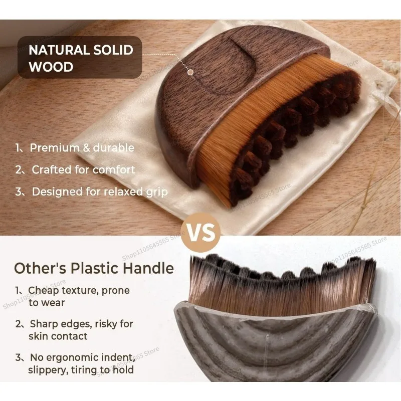 For Walnut Contour Facial Brush