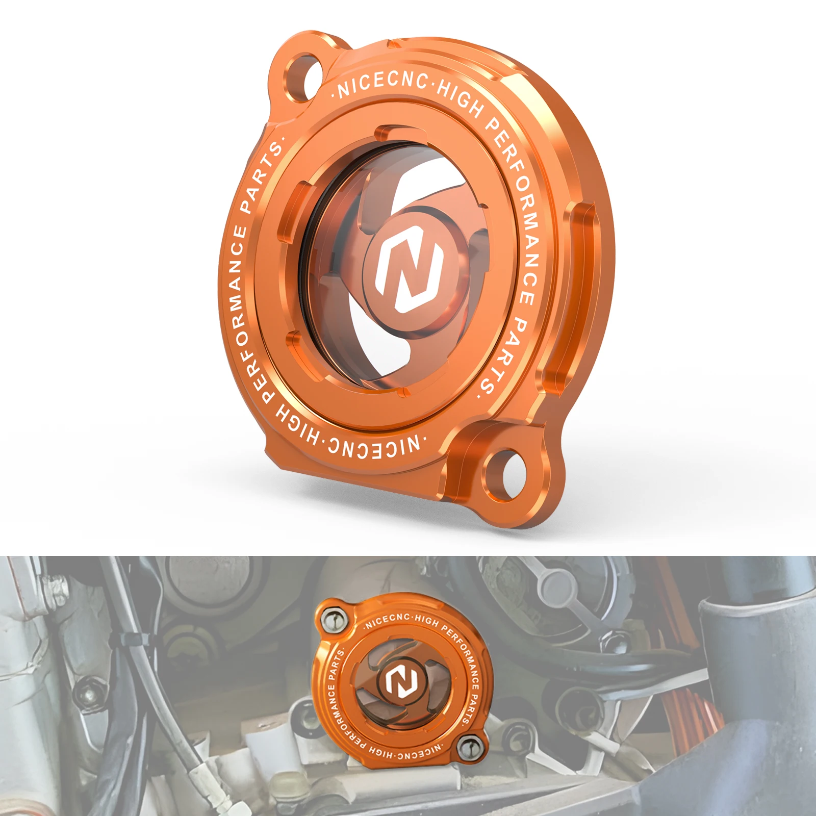

NICECNC For KTM EXC 250 EXC 450 EXC 250F SXF 250 EXC 525 Transparent Engine Oil Filter Cap Cover 950 Adventure S Super Enduro R