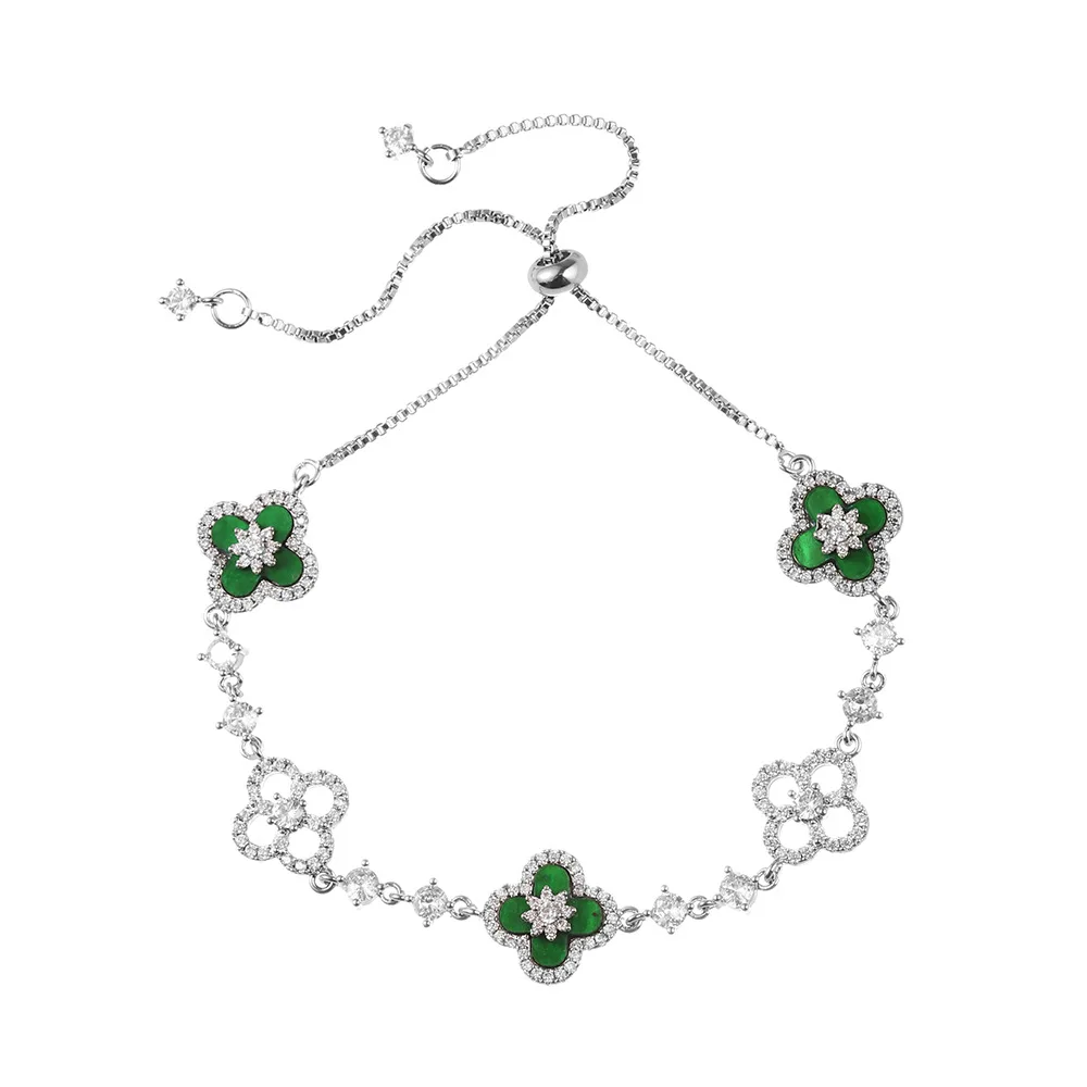 ضوء فاخر زهر الكرز الوردي شل مثل البرسيم سوار، المرأة مجوهرات أنيقة أنيقة، محظوظ أربع أوراق زهرة تصميم، حار بيع #3