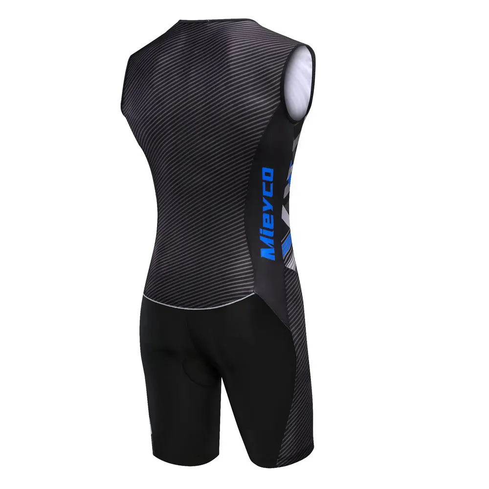 Men's Sleeveless Triathlon Suit Quick-Drying Breathable Fabric Trisuit Performance Summer Swimming Cycling and Running