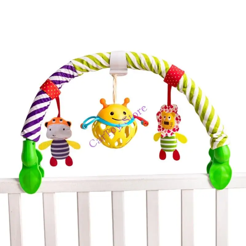 象のデザインの柔らかい布のベビーカー クランプ取り付け可能な乳母車の人形のおもちゃ