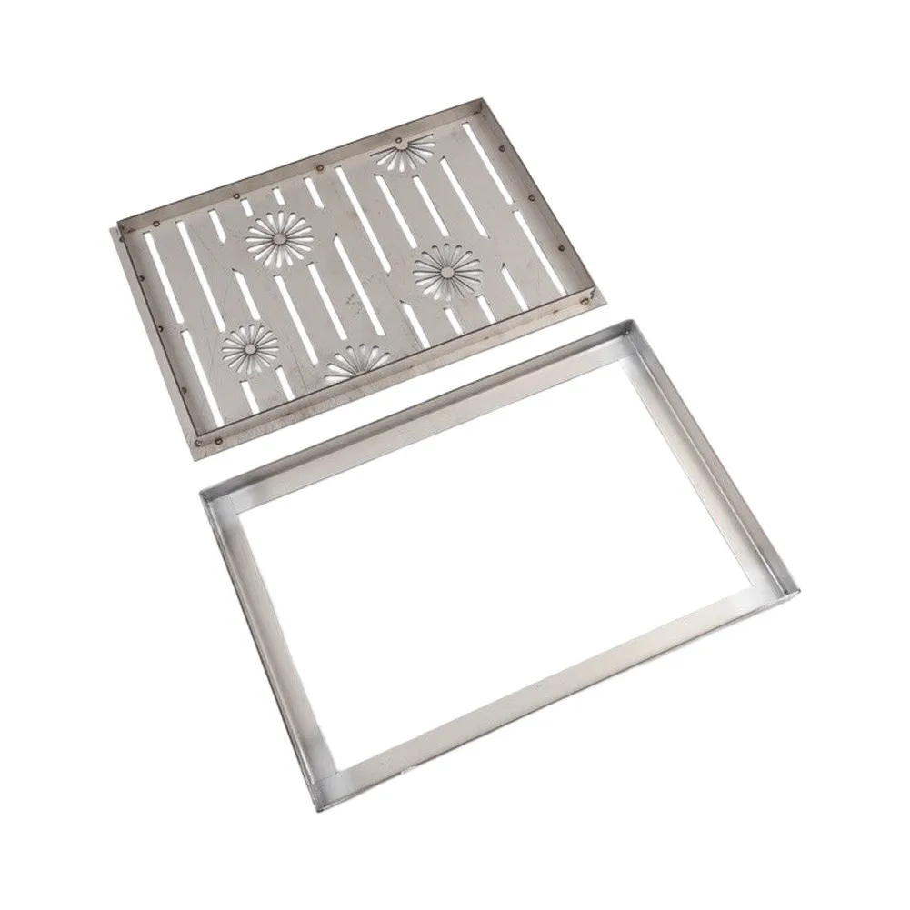 Stainless Steel Drainage Grille Rainwater Grate Outdoor Garden Decorative Floor Drain Sewer Drain Cover For Gardens/farms