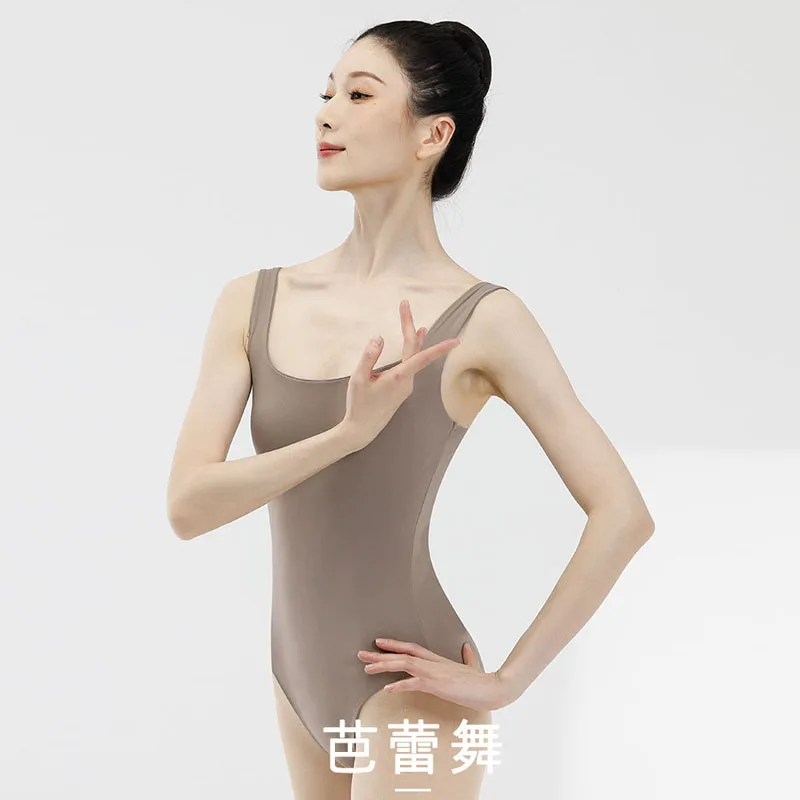 03/Practice Ballet Dance Leotard for Women, Monochromatic Sling Training Suit, AqphtalClothes, One Piece, New