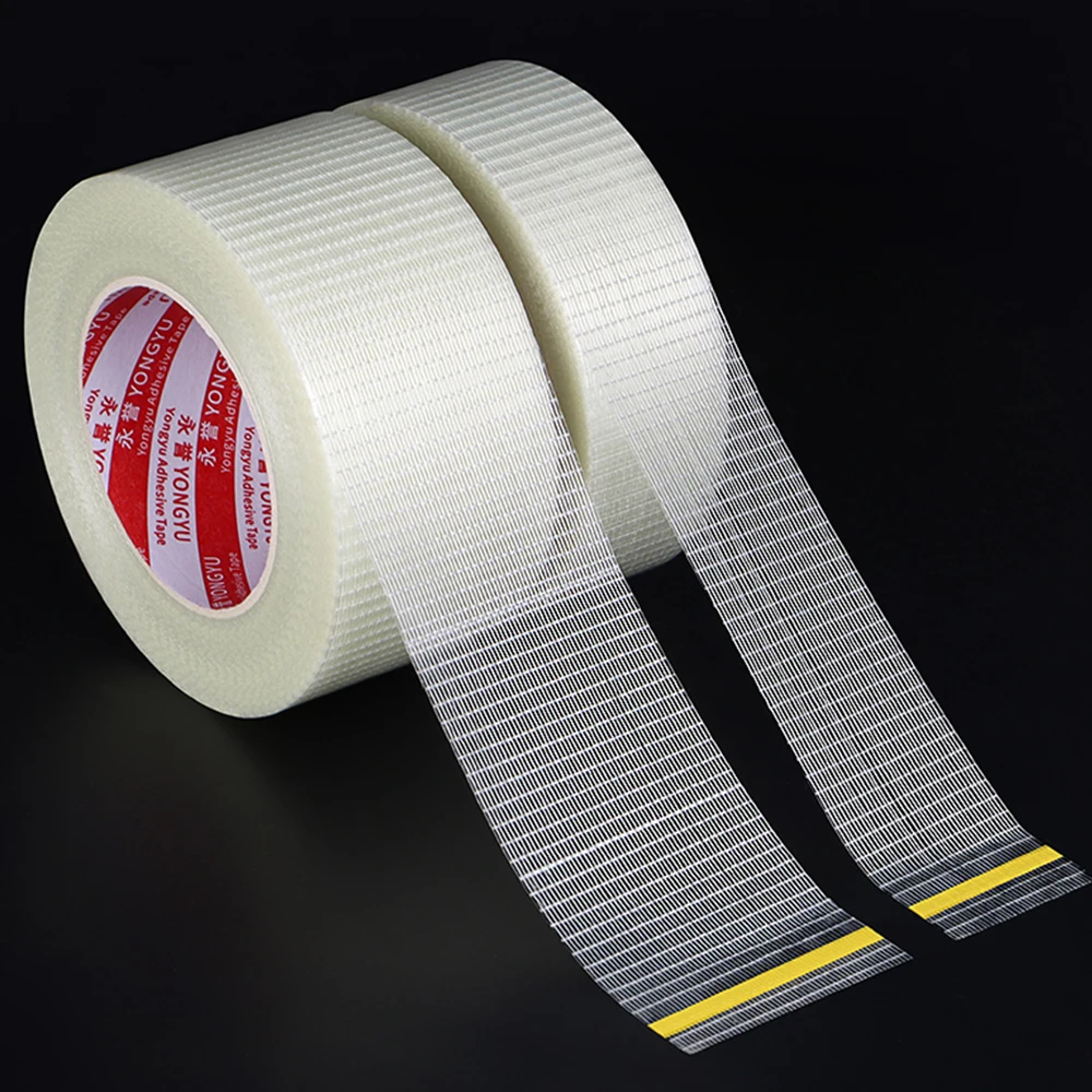 Single-sided Fiberglass Filament Tape Transparent Bi-Directional Filament Strapping Home Appliance Carton Fixed Packing Tape