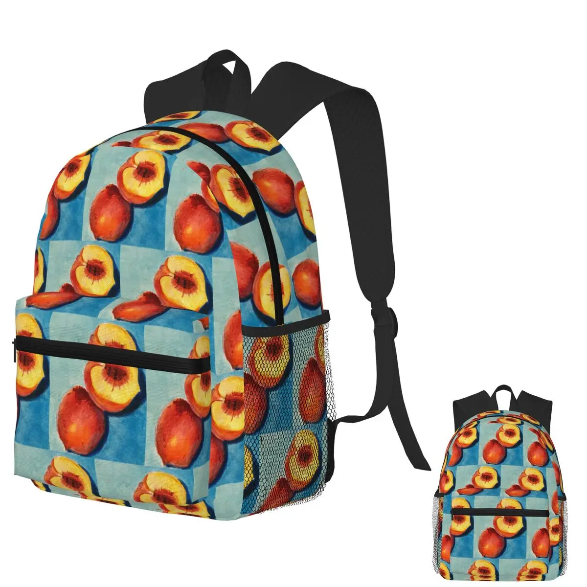 

Summer Peaches Student Backpack School Bag Hiking Travel Daypack for Men Women Bookbag Shoulder Bags