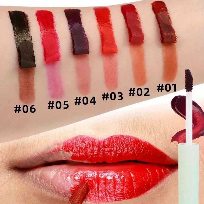 Matita per labbra opaca impermeabile Peel Off Tattoo Lucidalabbra Velluto Tinta per labbra Rosso Non facile da sbiadire Macchia per labbra Contorno Cosmetico