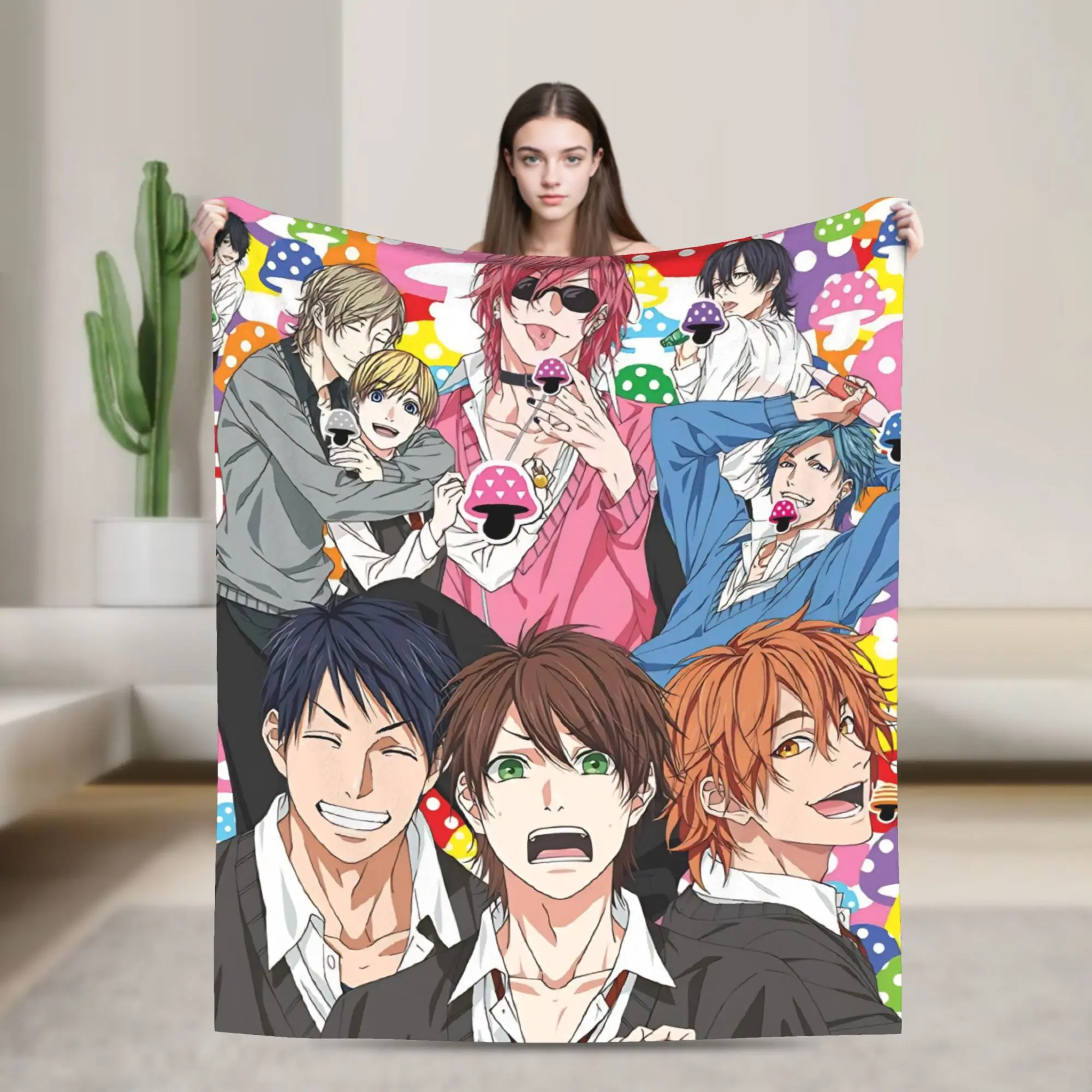 Yarichin B Club Yuri  Blankets Quality Soft  Throw Blanket Winter Camping Couch Bed Fluffy Bedspread