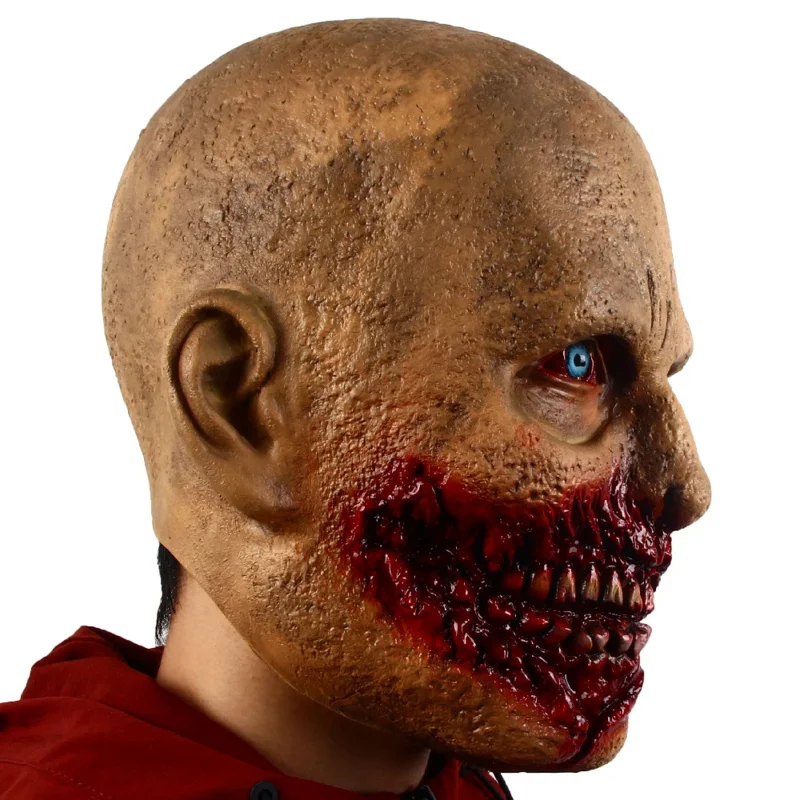 Spaventoso realistico Halloween Zombie Mask Horror Fancy Dress Party copricapo casa stregata puntelli Cosplay