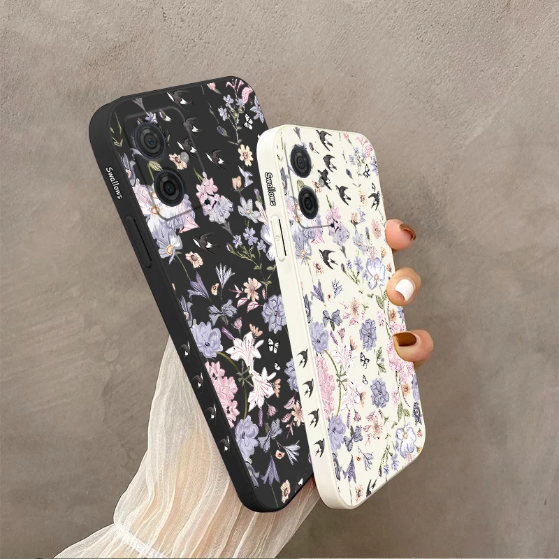 G 54 Wilted Flower Silicone Phone Case For Motorola Moto G54 G50 G42 G52 G53 G24 G72 G84 G8play G9Plus G100 EDGE 50Fusion Cover