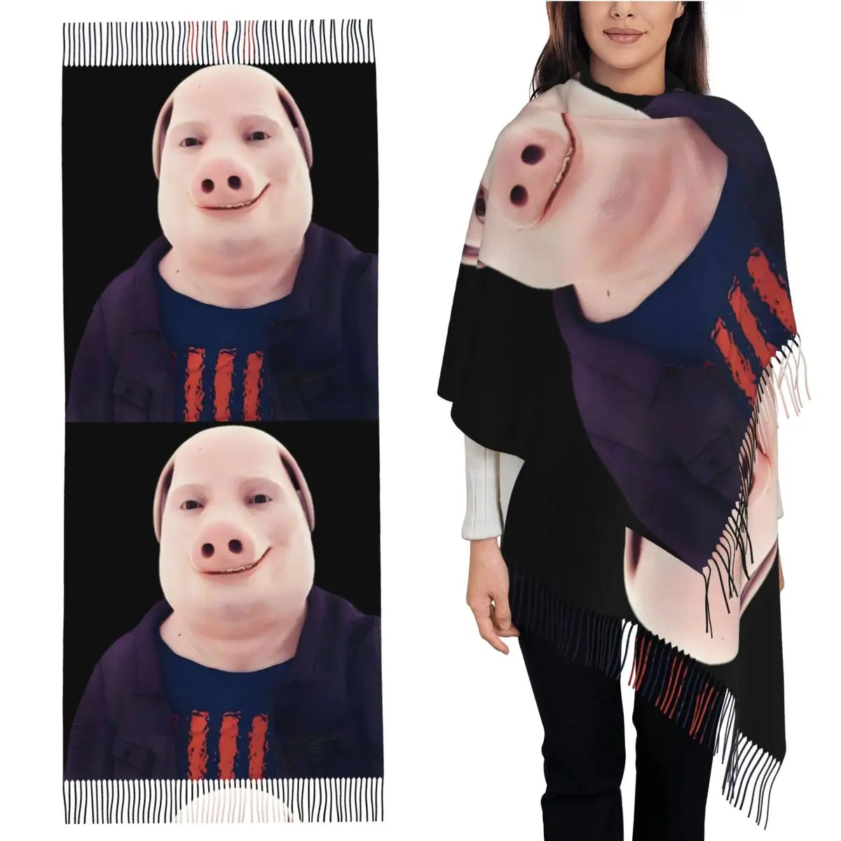 

Женский шарф с кисточками John Pork, мягкие теплые шали и накидки, длинная осенне-зимняя шаль