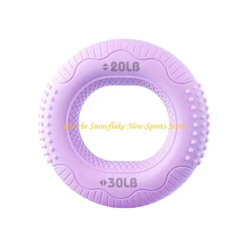E56D Silicone Grip Strength Trainer Exerciser Ball Hand Strengthener Grip Rings