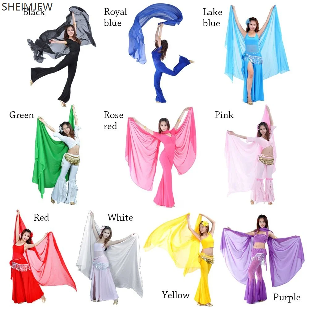 Scarf Shawl Thailand Arabian Indian Belly Dance Chiffon Scarf Women's Hip Scarf Wrap Belt Dancer Skirt Women's Performance Set