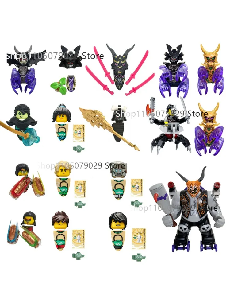Anime Cartoon TV Ninja Speelgoedfiguren Draken Rising Thee-outfit Kai Zane Nya Cole Bouwstenen voor Kinderen Cadeaus - afbeelding 2