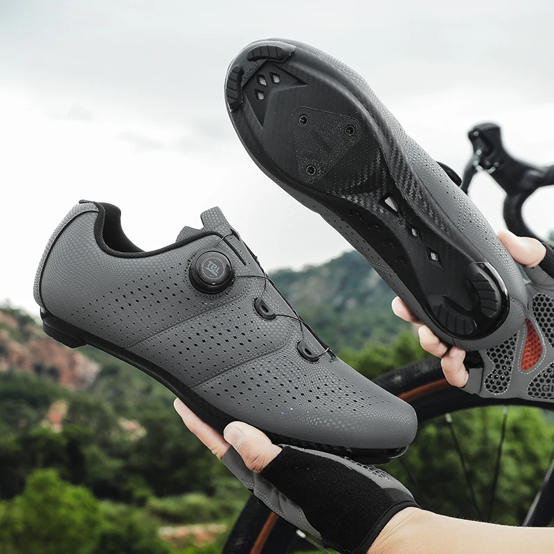MTB Fahrradschuhe für Herren Flache Pedalschuhe Leichte Rutschfeste Selbstverriegelnde Schuhe für Damen Outdoor-Radsport Rennradschuhe