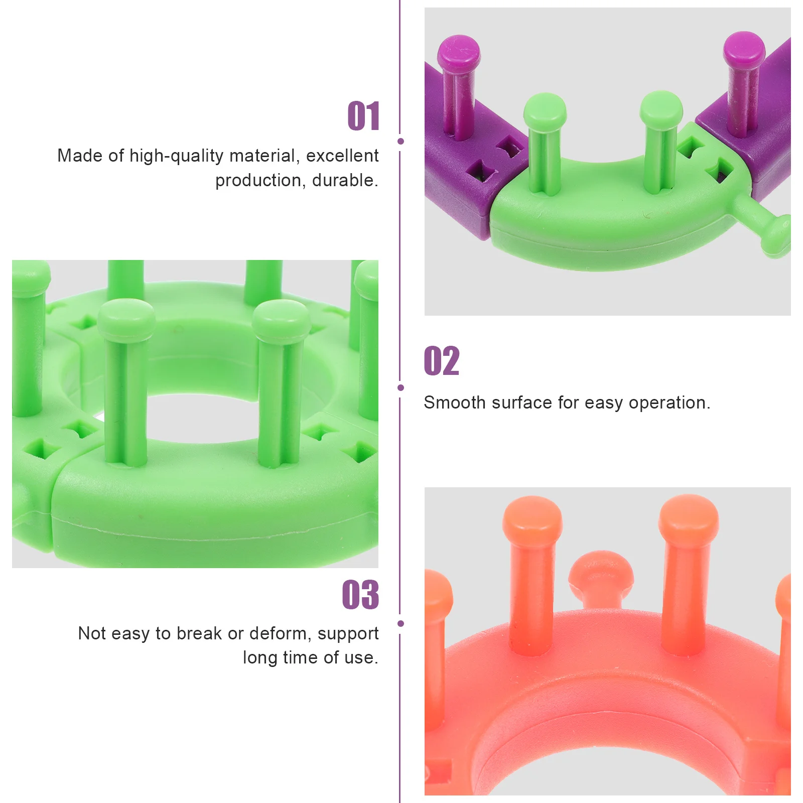 

1 set 1 Set Plastic Round Rectangle Diy Wool Knitting Machine For Hat Scarf Sweater Weaving Craft Knitting Tools Set