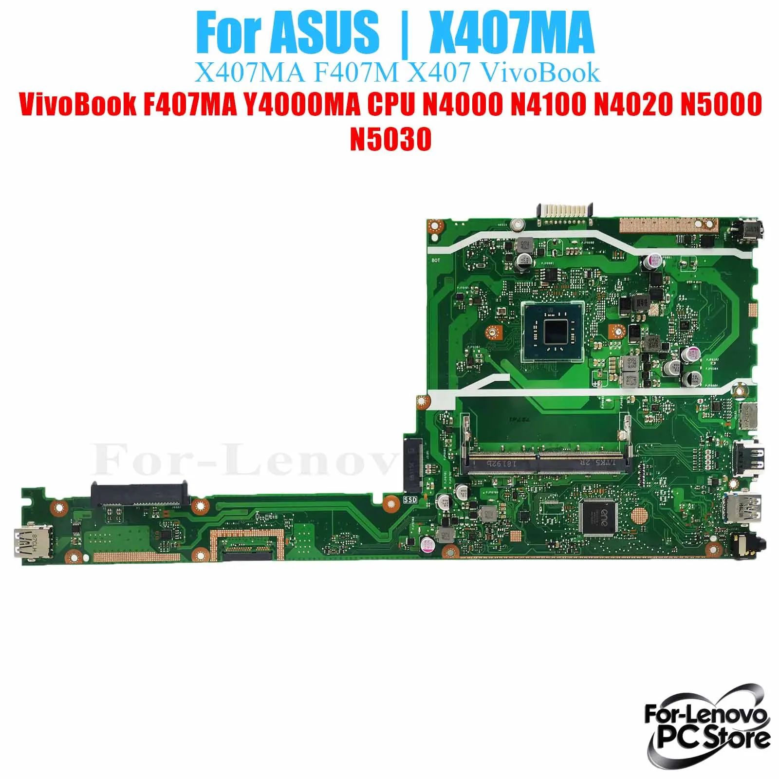 

X407MA для ASUS VivoBook F407MA Y4000MA материнская плата X407MA F407M X407 X407M X407MA ​ Материнская плата ноутбука с процессором