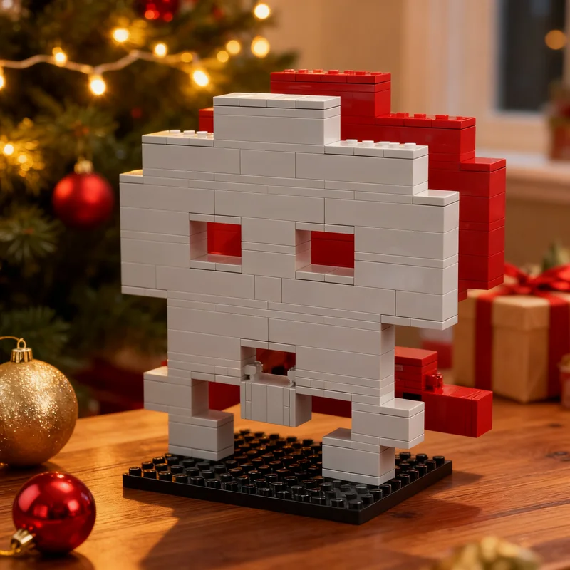 220pcs MOC Games 3D pixelated Space Invaders 