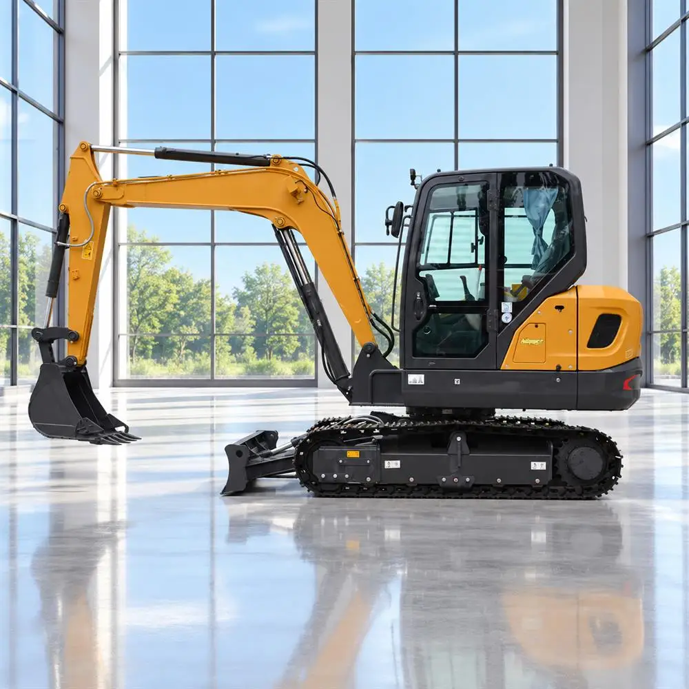 Mini Excavator CE Euro Diesel Engine Bagger Compact Hydraulic Excavator with 1900mm Track Base for Tight Access Job Sites