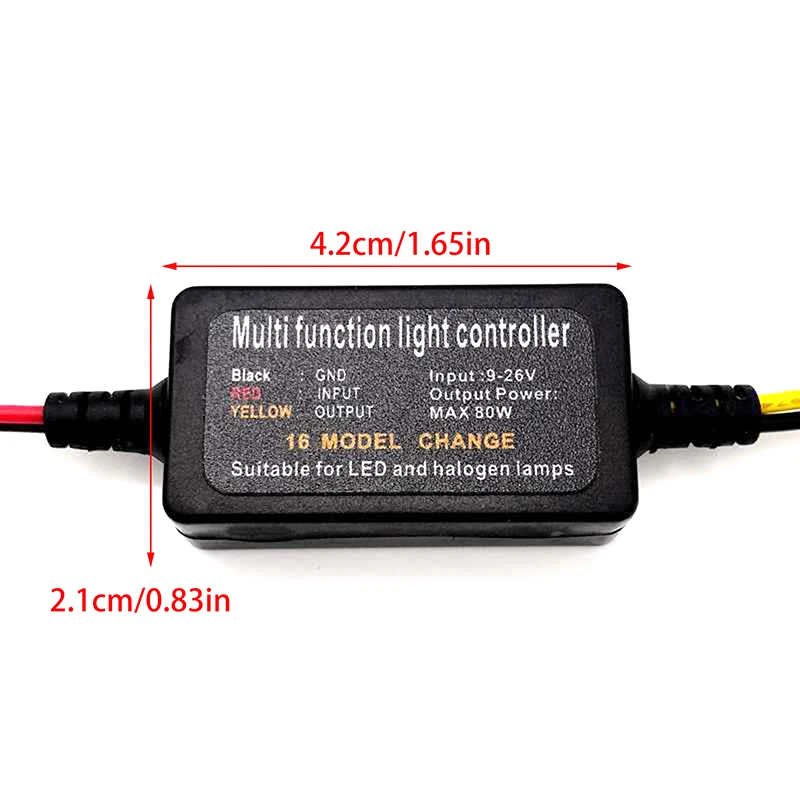 NEW DC9-26V 16 Modes Adjustable LED Brake Light Flasher Strobe Controller Module For Car Motorcycle Truck Flash Tail Stop Lamp
