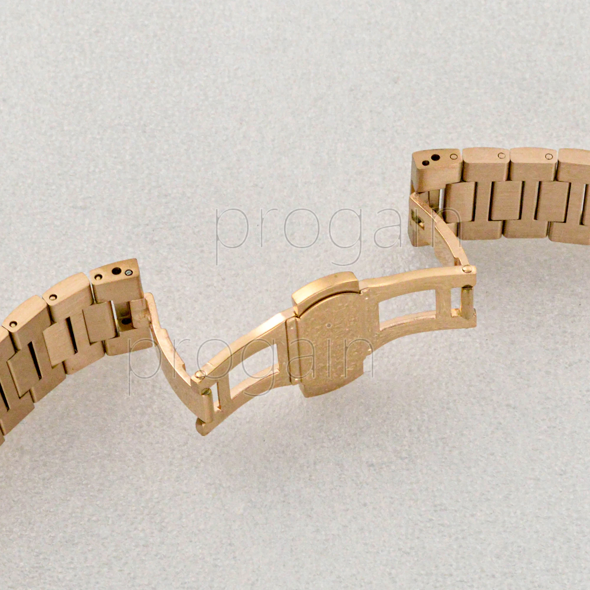 25mm Watch Strap Bracelet Rose Gold Silvery 316L Stainless Steel Solid Butterfly Buckle for Nautilus Accessories Mod Parts