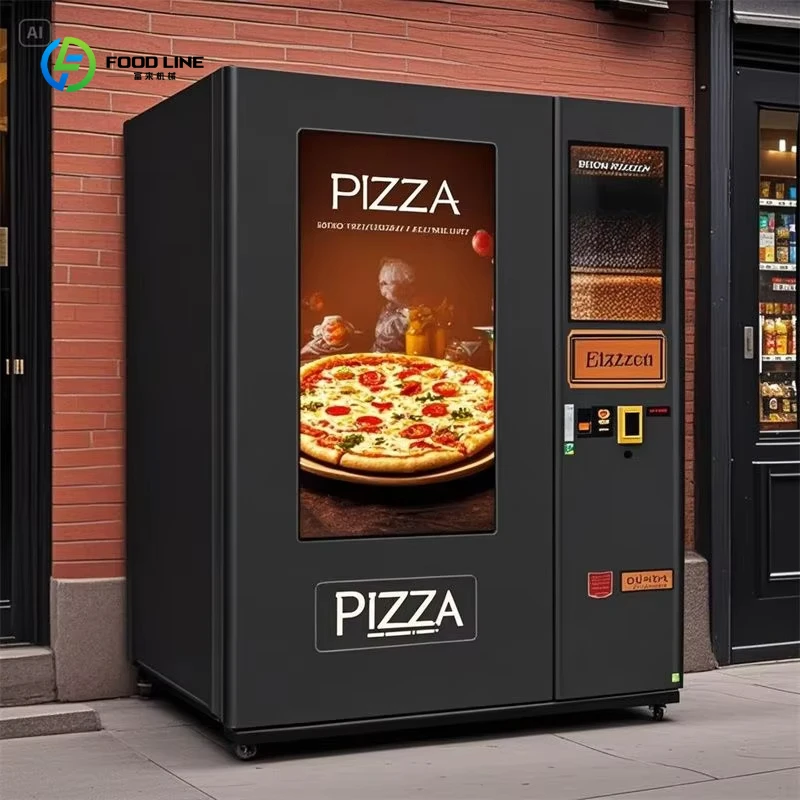 Customized pizza vending machine with a smart touchscreen automated commercial outdoor machine