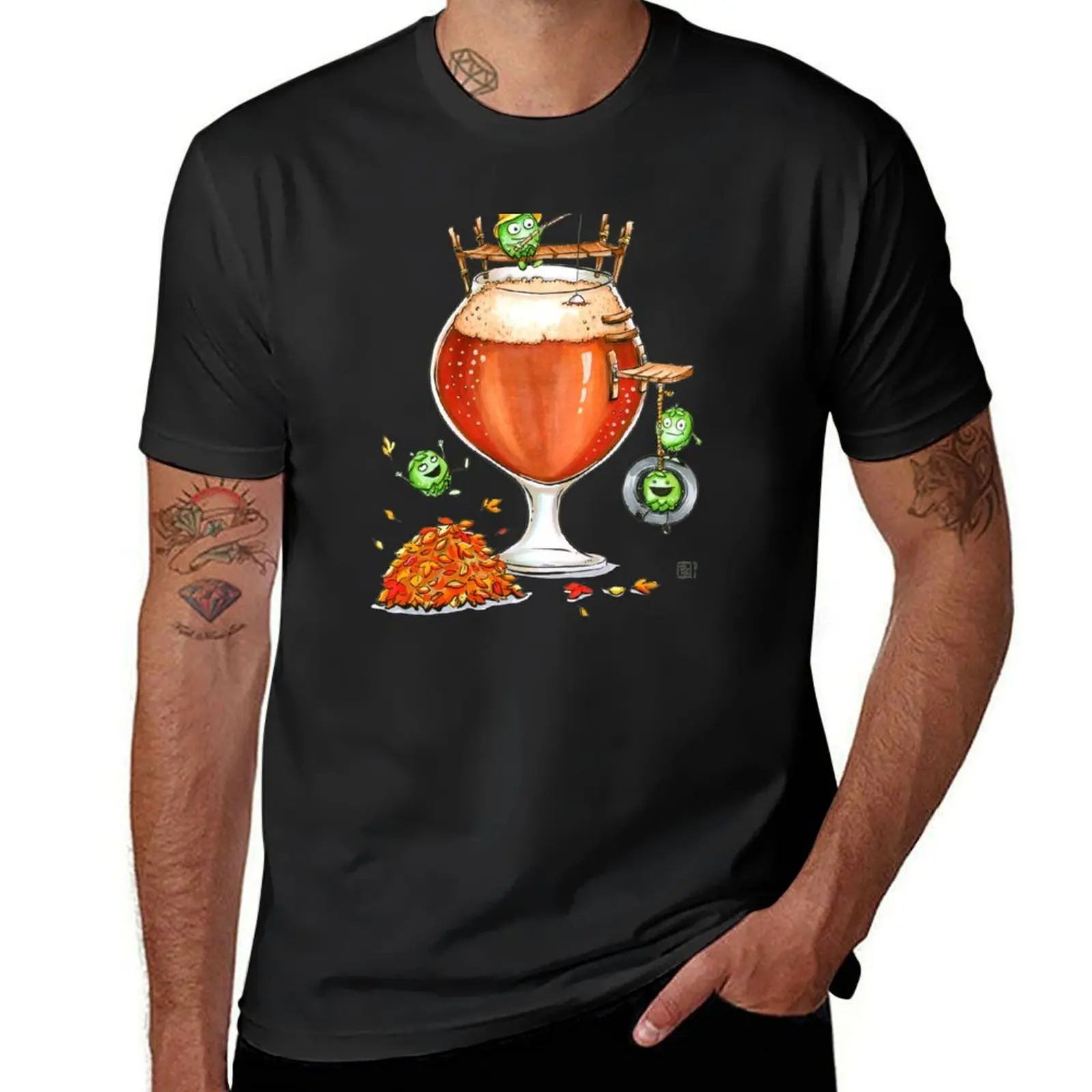 

Hoppy Autumn T-Shirt Luxury man aesthetic clothes for a boy fruit of the loom mens t shirts