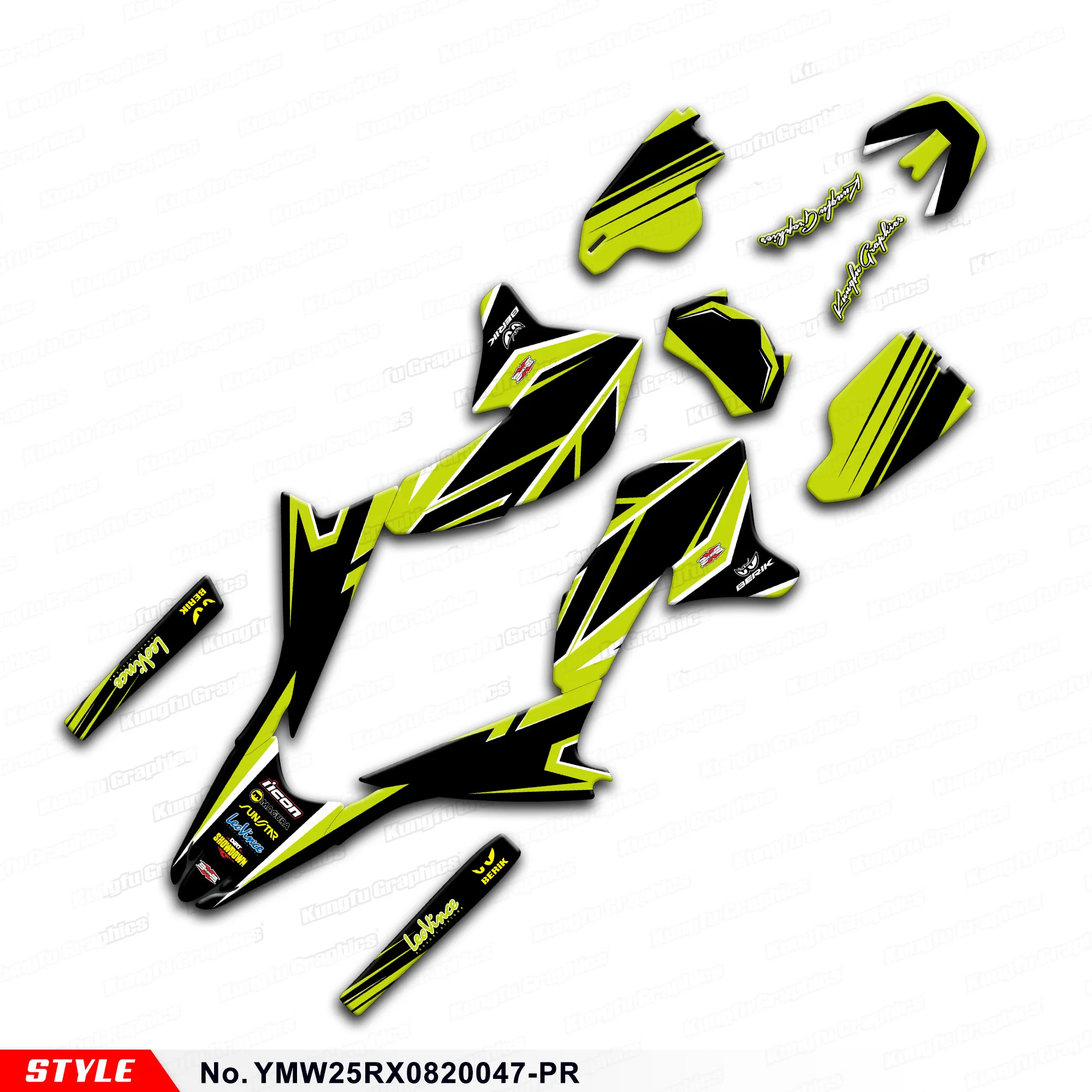 

Motorcycle Graphics Racing Sticker for WR250X WR250R 2008 2009 2010 2011 2012 2013 2014 2015 to 2020, YMW25RX0820047-PR