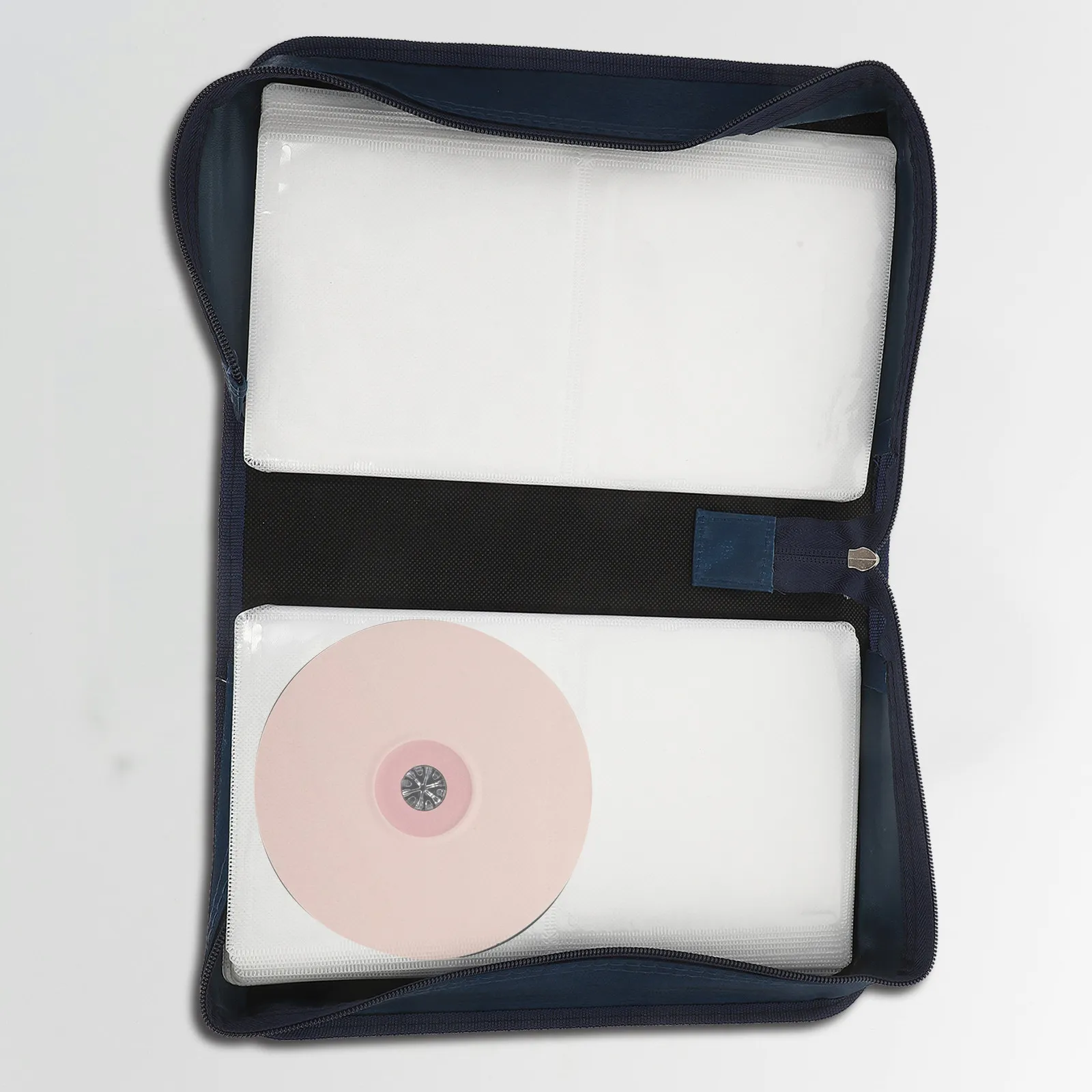

128-Cd Capacity Dvd Cd Organizer Storage Bag Smooth Wear-Resistant Moistproof Zipper Large Fashionable Disc Holder for Home Car
