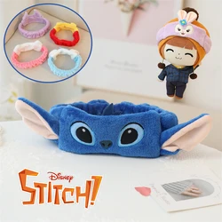 Disney Stitch Wash Face Plush Hair Bands Cartoon Shower Cloud Makeup Removal Band Soft Headband Headwear Girls Hair Accessories