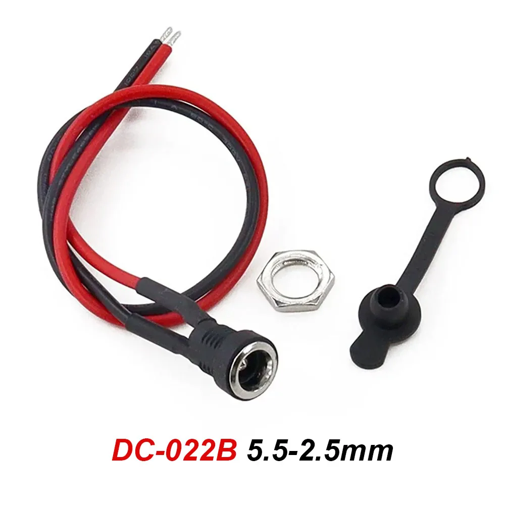 1Set 5.5*2.1mm/5.5*2.5mm DC-022B DC-022X DC-099 Power Cable Female Socket DIY Waterproof Jack Plug Panel Mount Connector - view 4