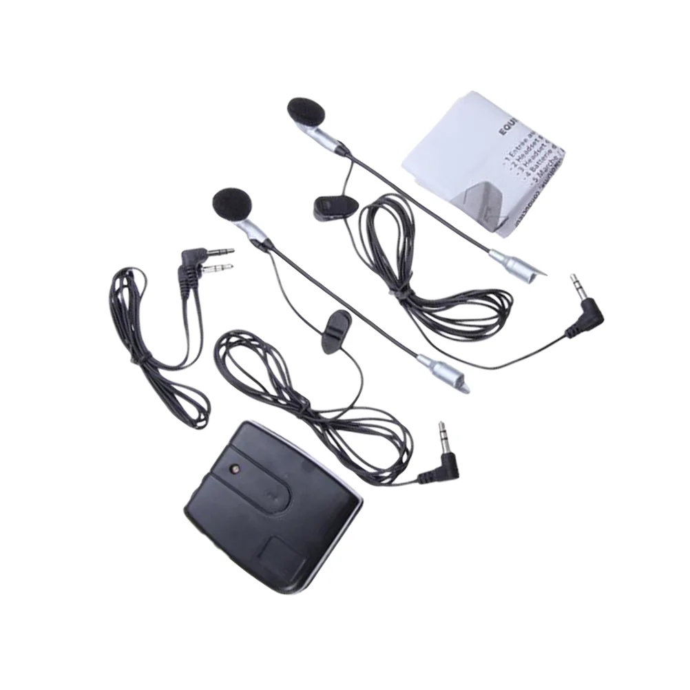 Motorcycle Intercom Front Seat Rear Headset Wired Phone Stereo Audio Portable CD MP3 Low Cord Use Walkie