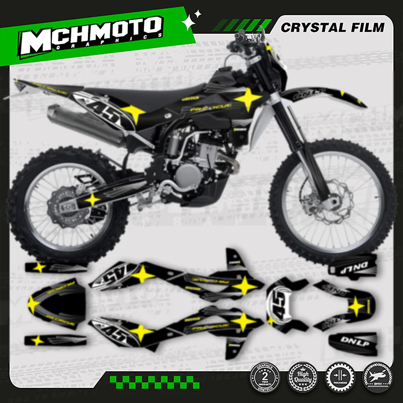 

MCHMFG MOTOR Custom Team Motorcycle Background Graphics Decals Stickers 009 For HUSABERG TE250 2008 2009 2010 2011 2012 2013