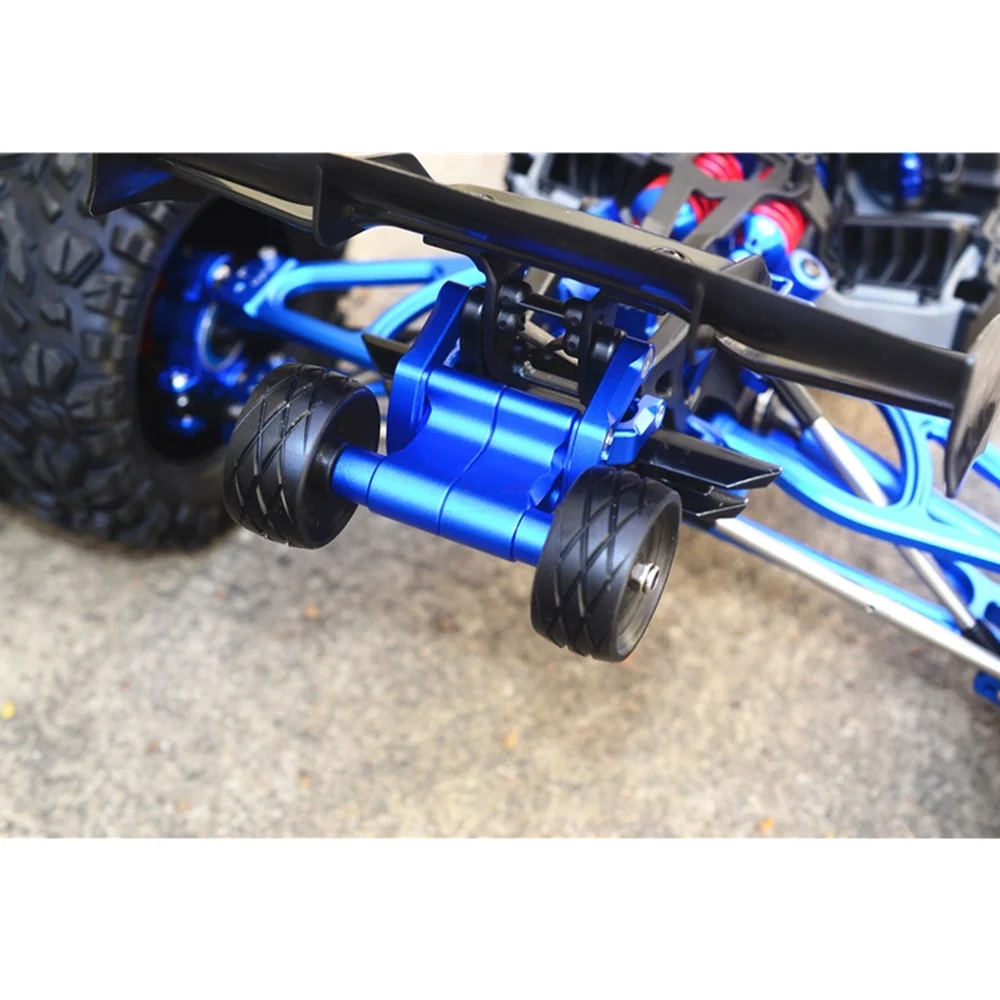 Double Wheel Adjustable Wheelie Bar Raise Head Wheel for 1/10 Traxxas E-REVO E-REVO 2.0 RC Car Upgrade Parts,3